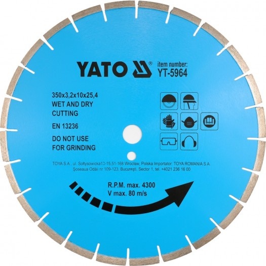 131201125054_YT-5964 DIAMOND DISC FOR STONE 400x25.4 mm (YT-5965)