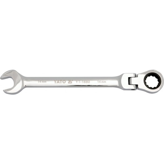 FLEX. RATCHETING COMBINATION WRENCH 14MM (YT-1680)
