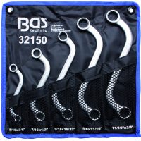 S-Type Double Ring Spanner Set | Inch sizes | 3/8" - 3/4" | 5 pcs. (32150)