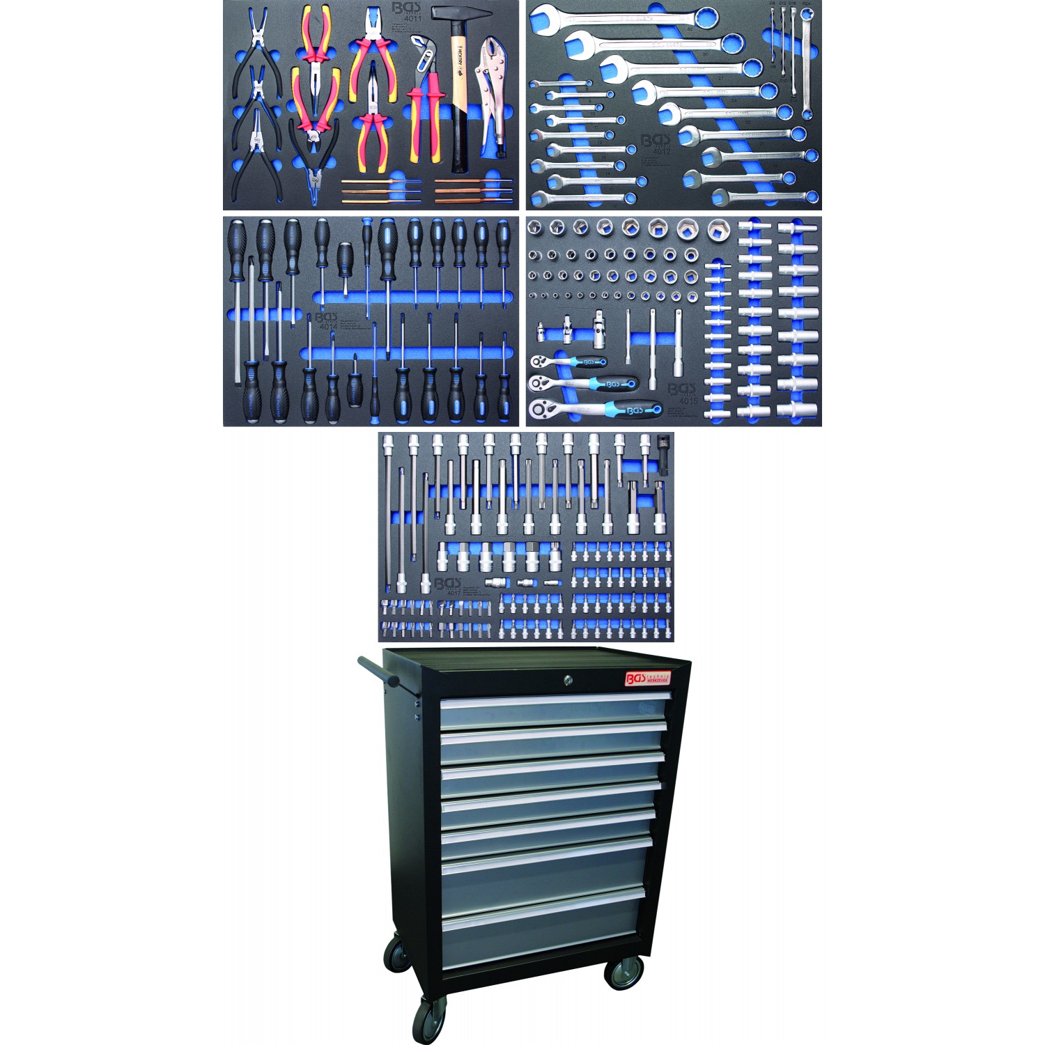 Workshop Trolley | 7 drawers | with 243 Tools (4060)