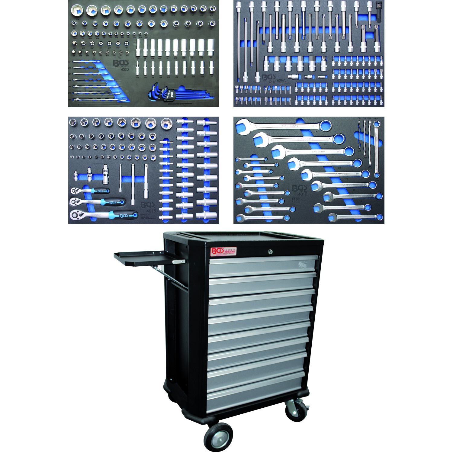 Workshop Trolley | 8 drawers | with 293 Tools (4090)