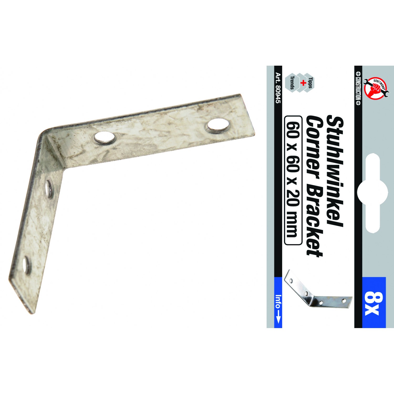 150904074844_80945 8-piece Steel Bracket Set 60 x 60 x 20 mm (80945)