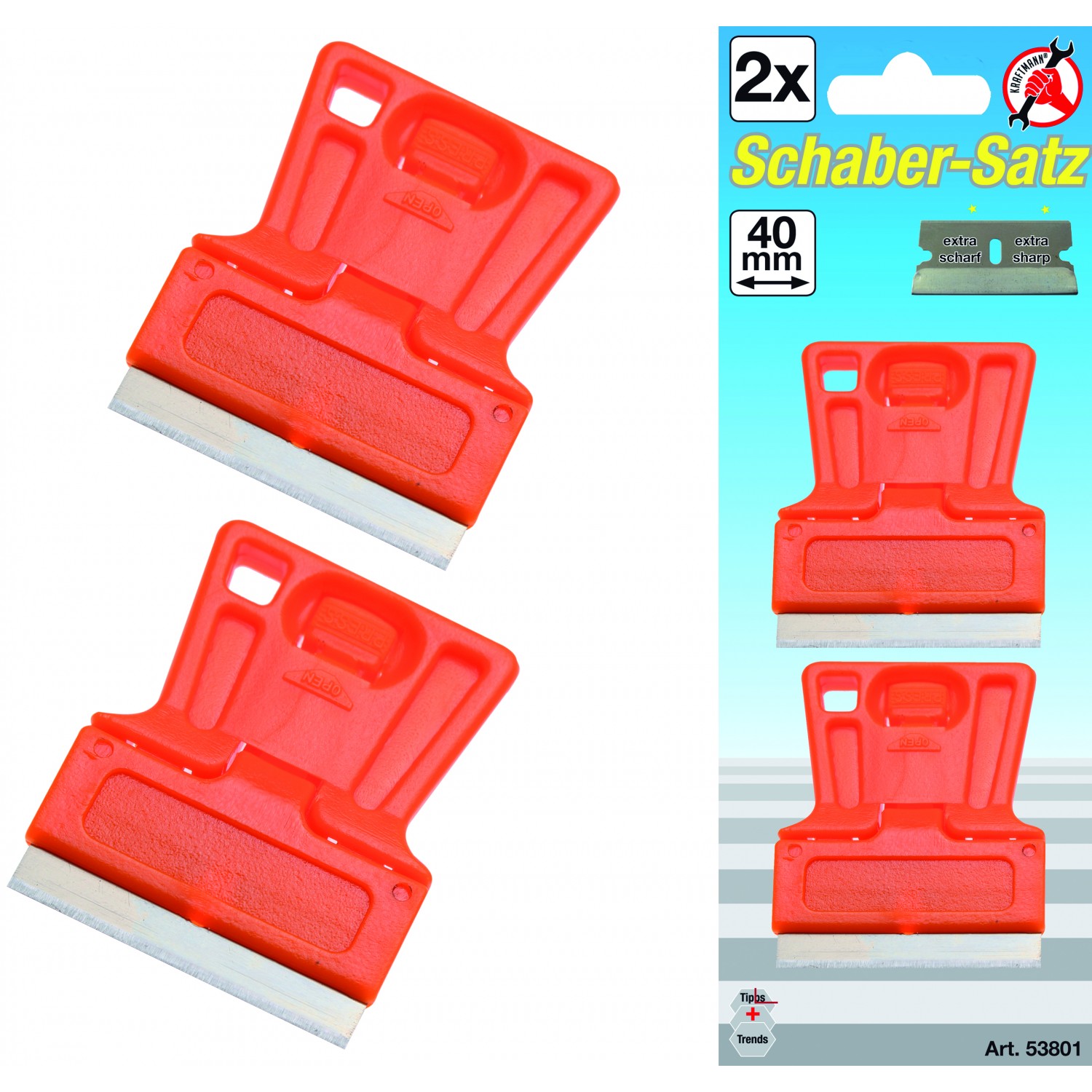151004124258_53801 Scraper Set | 40 mm | 2 pcs. (53801)