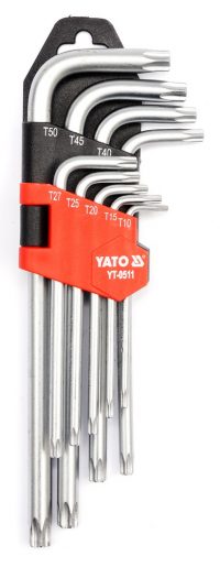 Torx Key Set 9 pc T10-T50  ( YT-0511 )