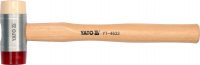 PU & NYLON HEADS MALLET WITH WOODEN HANDLE 60MM (YT-4634)