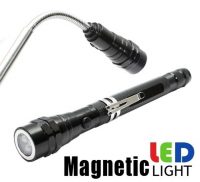 Brookstone Drive Telescopic Magnetic Flashlight with 3 LED Bulbs (QJPU-46)