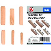 Wooden Dowel Assortment | Ø 5-10 mm | 53 pcs. (88162)
