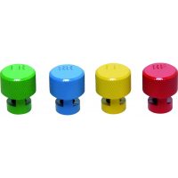 4-piece Color Coded Tire Deflating Caps for "TPMS" Valves (9271)
