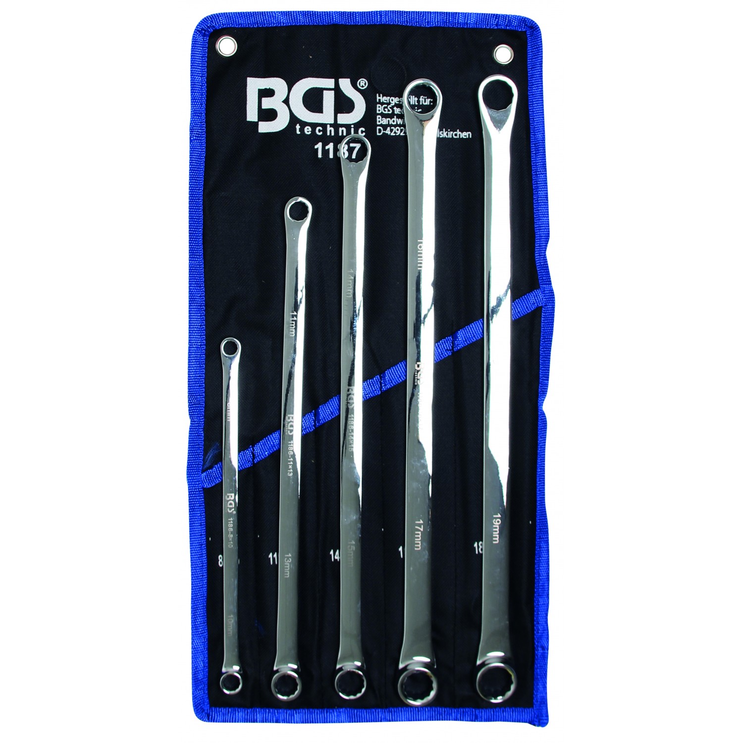 Double Ring Spanner Set | extra long | 8 - 19 mm | 5 pcs. (1187)