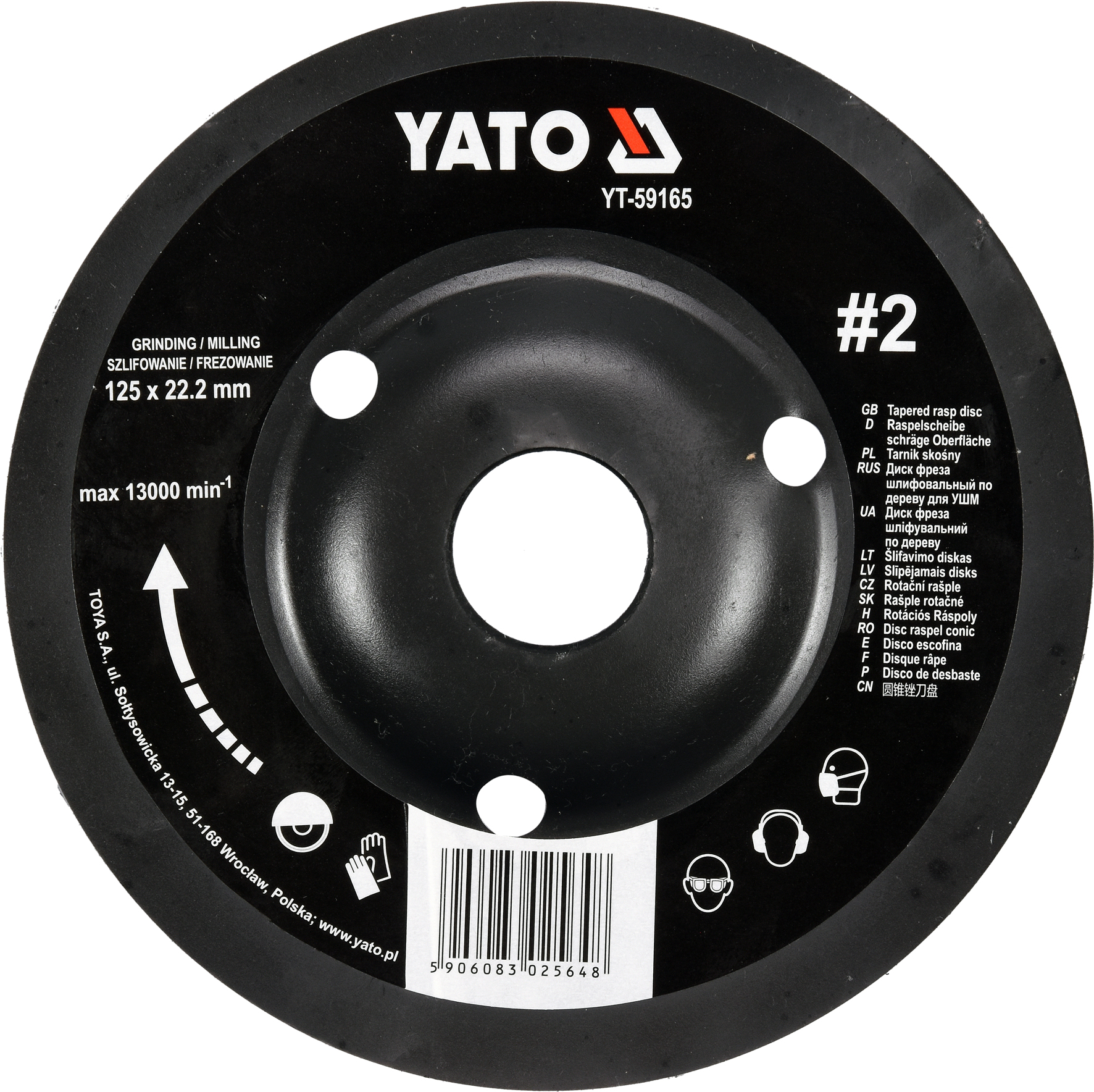 Tapered rasp disc 125mm No2 (YT-59165) – SIA RITERA