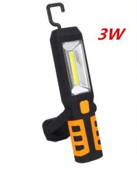 COB LED Inspection Lamp Rechargeable Work Light 3W Hand Torch Flexible Magnetic (SK1510)