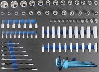 Tool Tray 3/3: Sockets / Combination Spanners | Inch sizes | 90 pcs. (4020)