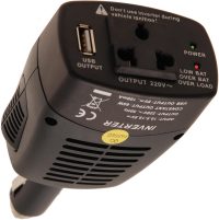 Voltage Converter 12 V to 220 V with 5-V USB Plug (63528)