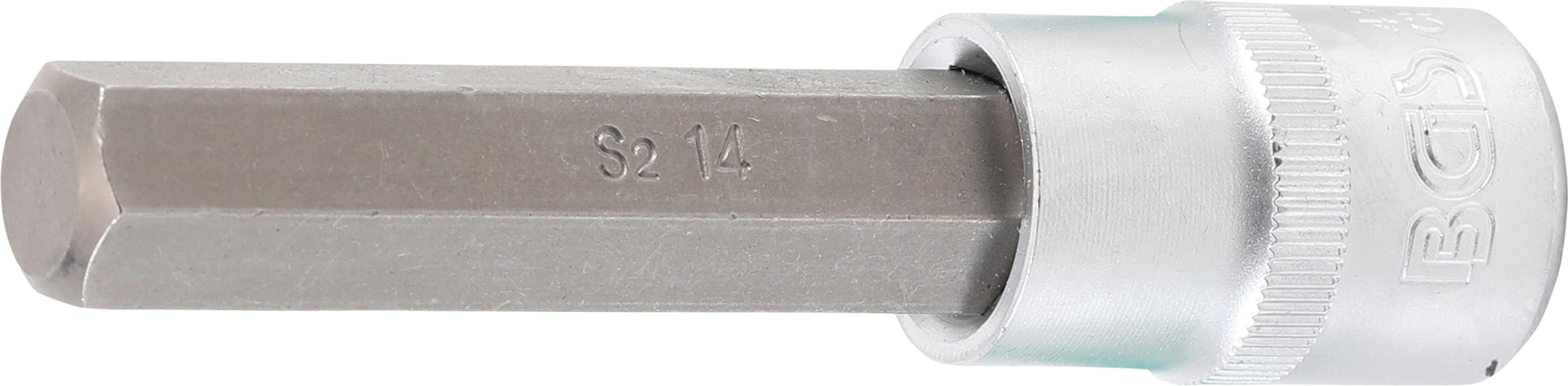 Bit Socket | length 100 mm | 12.5 mm (1/2") drive | internal Hexagon 14 mm (4281)
