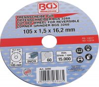 Cutting Disc for BGS Reversible Corner Grinder | Ø 105 x 1.5 x 16.2 mm (3266)