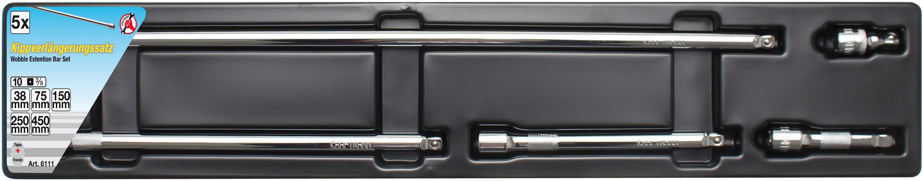 ilgintuv-rinkinys-arnyriniai-10mm-3-8-5-vnt-6111_180703045734 "Wobble" Extension Bar Set | 10 mm (3/8") | 5 pcs. (6111)