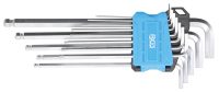 L-Type Wrench Set | extra long | Inch Sizes | internal Hexagon / internal Hexagon with Ball Point 0.05" - 3/8" | 13 pcs. (9801)
