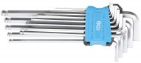 L-Type Wrench Set | extra long | internal Hexagon / internal Hexagon with Ball Point 1.27 - 10 mm | 13 pcs. (9799)