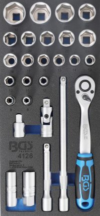 Tool Tray 1/3: Socket Set | 12.5 mm (1/2") | 27 pcs. (4126)