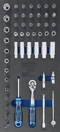 Tool Tray 1/3: Socket Set | 6.3 mm (1/4") | 50 pcs. (4127)