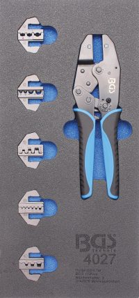 Tool Tray 1/3: Crimping Pliers Set with 5 Pairs of Pressing Jaws | 11 pcs. (4027)
