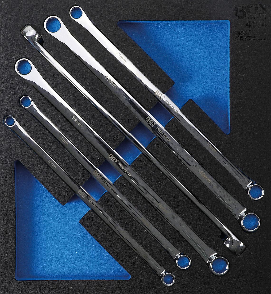 Tool Tray 2/3: Double Ring Spanner Set | 10 x 11 - 22 x 24 mm | 6 pcs. (4194)