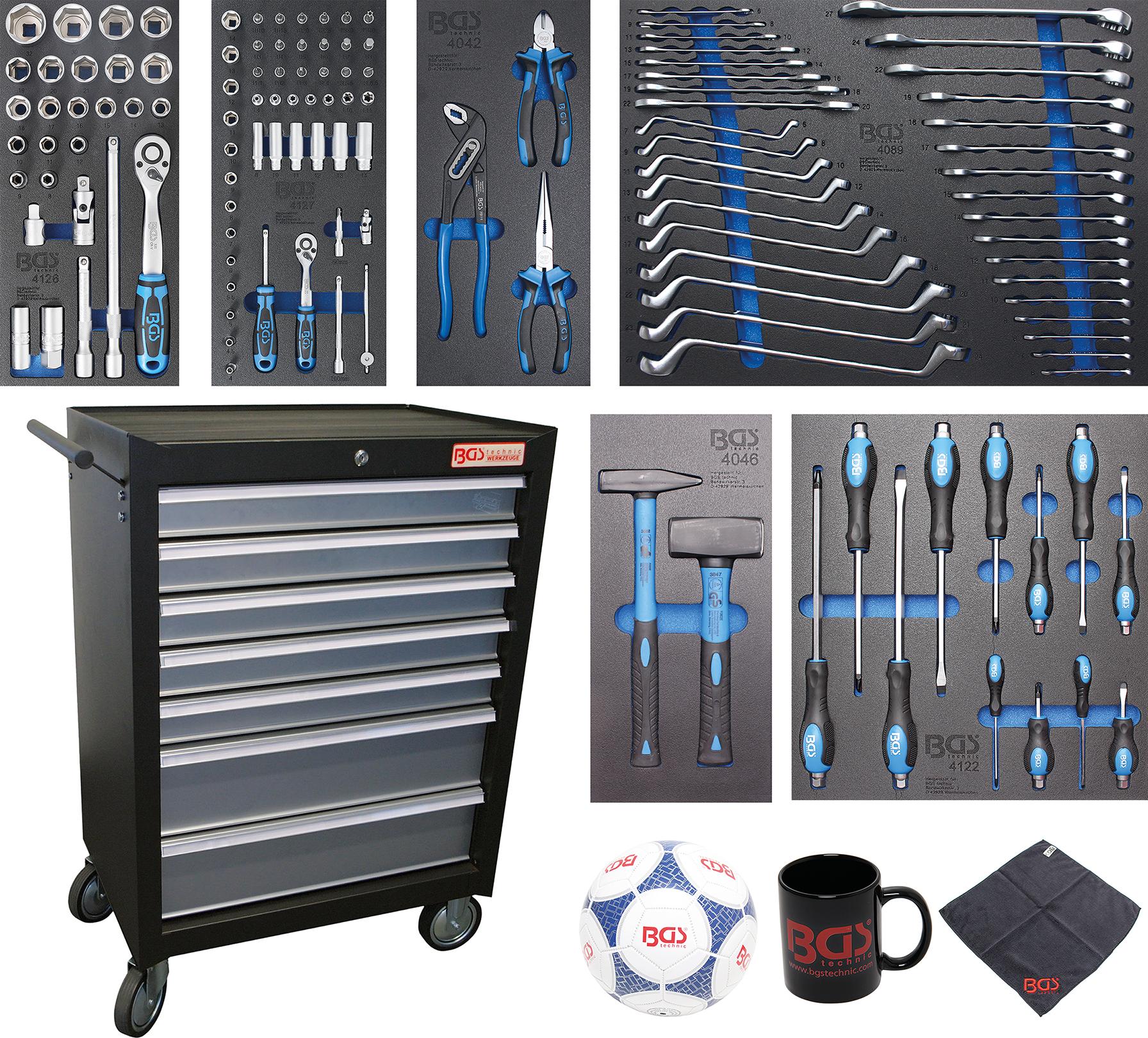 Workshop Trolley | 7 drawers | with 129 Tools (4080)