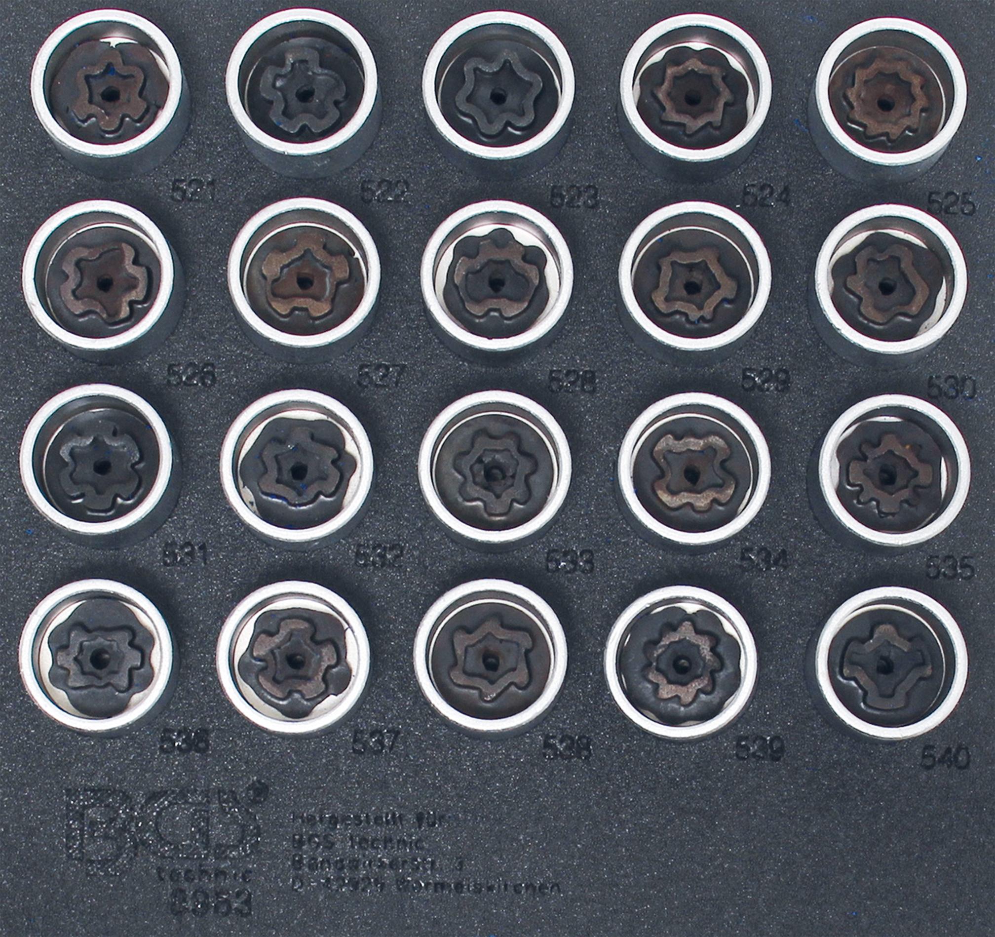 Rim Lock Socket Set for VAG | 20 pcs. (8963)