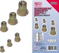 Rivet Nuts Assortment | galvanized steel | 150 pcs. (14126)