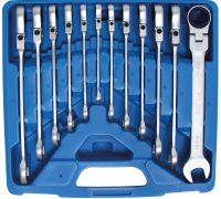 Ratchet Wrench Set | up to 90° offset | 8 - 19 mm | 12 pcs. (30950)
