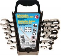 Ratchet Wrench Set | flexible Heads | Inch sizes | 1/4"-9/16" | 6 pcs. (30005)