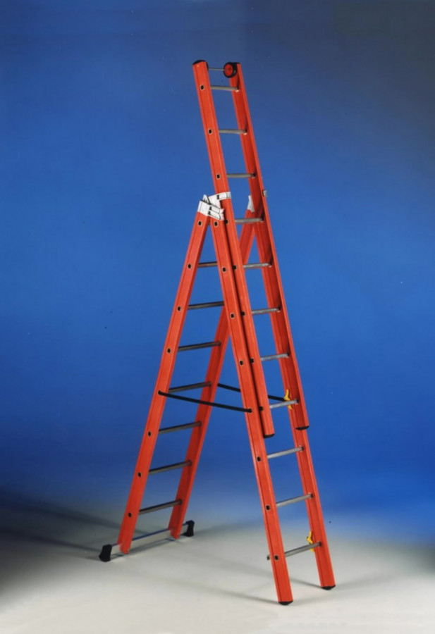 Combination ladder V 3 fiber 3x8 steps