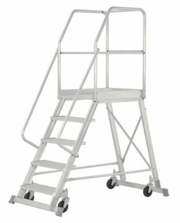 Mobile stocker`s ladder 6888 6 steps
