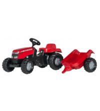 Bērnu traktors ar pedāļiem ar piekabi rollyKid MF  (2