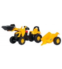 Pedāļu traktors ar kausu  un piekabi Rolly Kid JCB 023837  (2